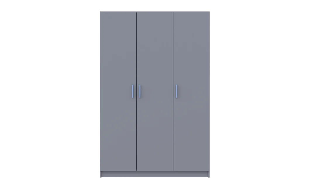 Šatní skříň Promo Šedá 3 dveře 135x48x204 (80737765)