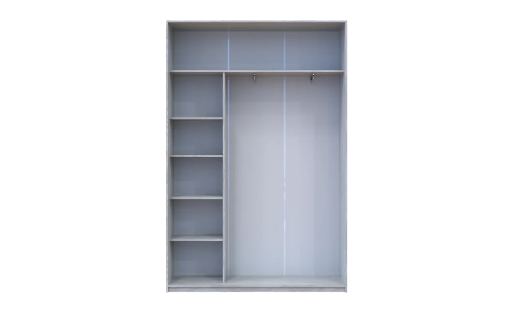 Šatní skříň Doros City Light Borovice Natti 2 zrcadla 120×60×225 (80736502)