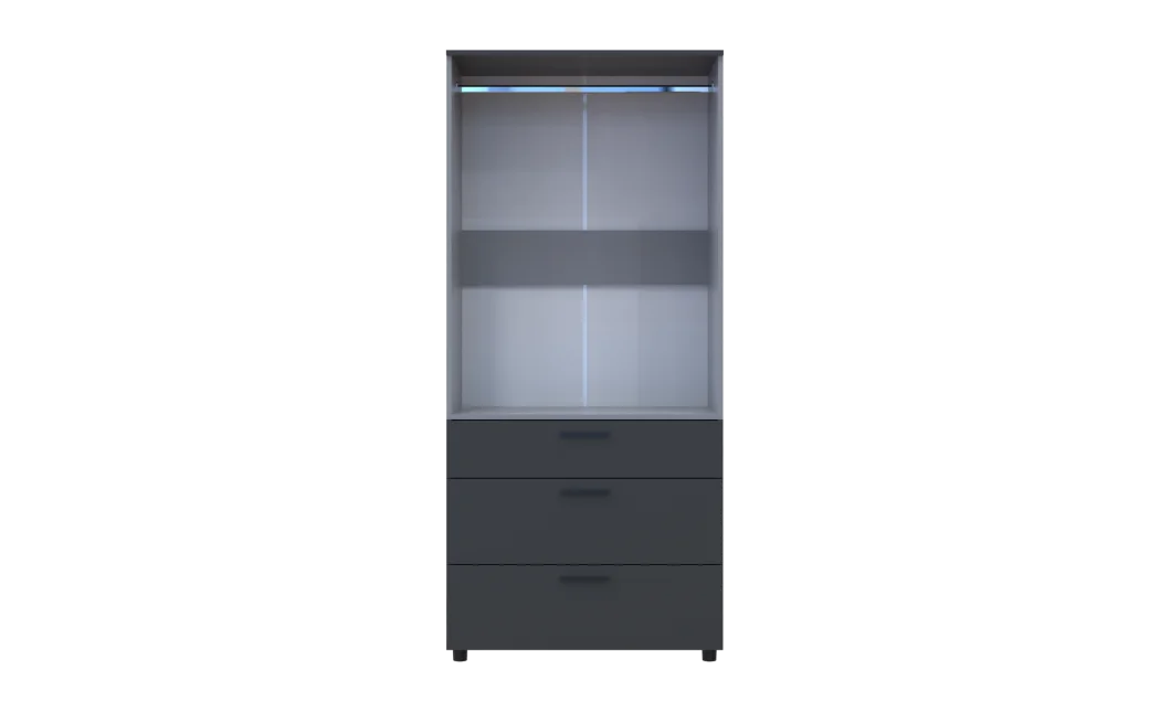 Skříň na oblečení Doros Thorn Antracit/Šedá 2 DTD/3Š tyč 90х51.6х200 (44900473)