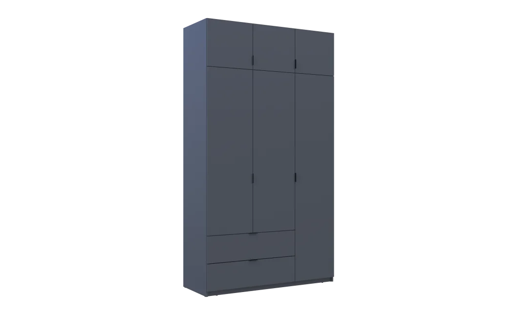 Šatní skříň Lukas Grafit/Grafit 3 dveře 135x50x240 (80737801)