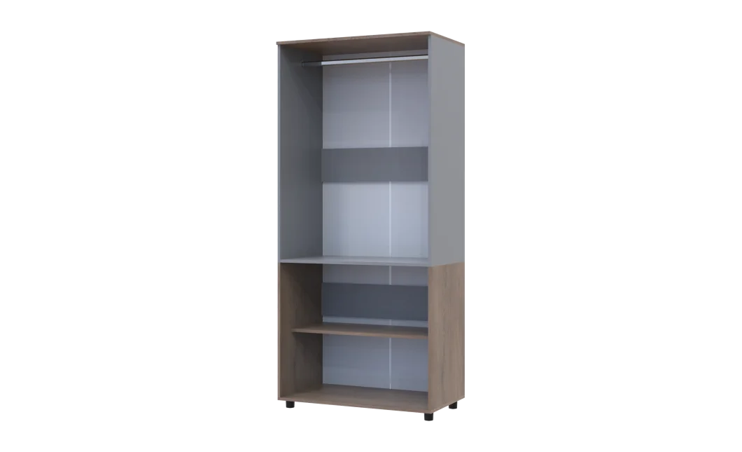 Skříň na oblečení Doros Thorn Cremona Cannolo/Šedá 2 DTD tyč 90х51.6х200 (44900455)