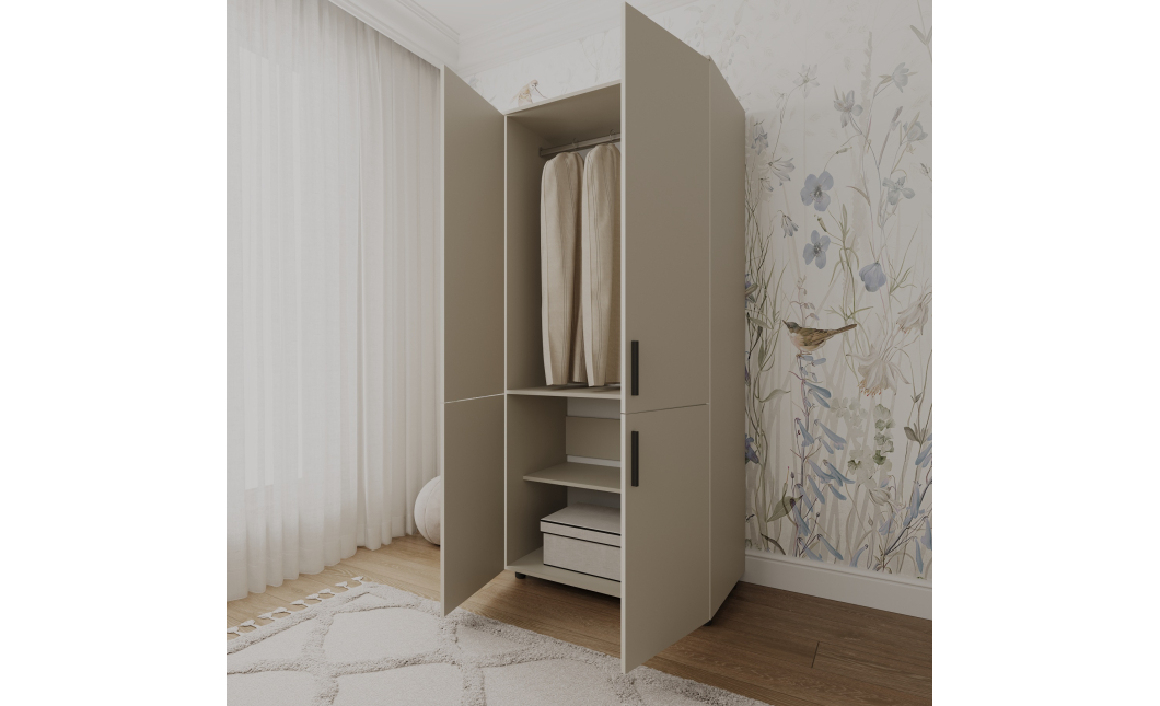 Skříň na oblečení Doros Thorn Kašmír 2 DTD tyč 90х51.6х200 (44900447)