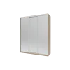 Šatní skříň Doros City Light Dub Sonoma 3 zrcadla 180×60×225 (42002057)