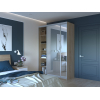 Šatní skříň Doros City Light Dub Sonoma 2 zrcadla 150×60×225 (44900073)
