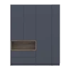 Šatní skříň s výklenkem a regálem Doros Dale Antracit/Dub Evok 3 dveře 178×52×220 (42005338)