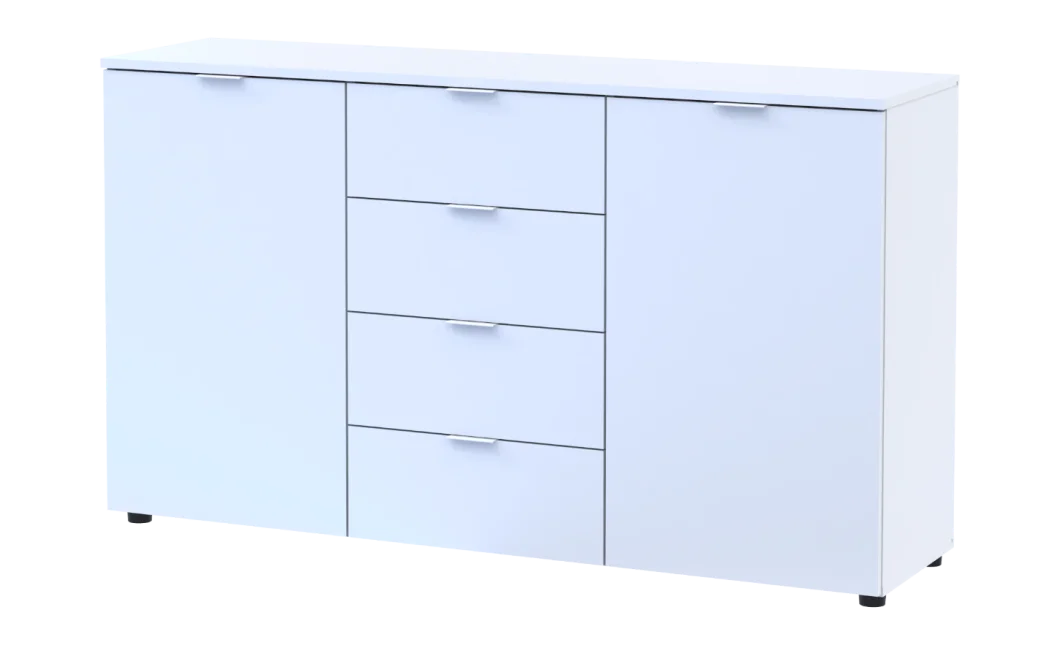 Komoda Doros Ron 5 Bílý 2 dveře 4 zásuvky 140 × 38 × 81 (44900223)
