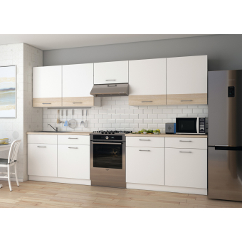 Kuchyně Lea Doros Bílá/Dub Sonoma DTD 300×60×250 (81000008)