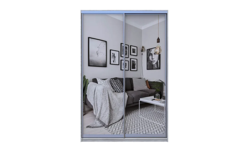 Šatní skříň Doros City Light Borovice Natti 2 zrcadla 120×60×225 (80736502)