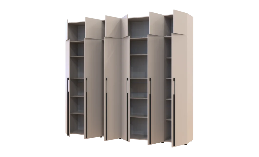 Kleiderschrank mit Regalen und Aufsatzschrank Doros Kasper Kaschmir 3+3 LTD 270 × 50 × 245 cm (42005576)