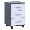 Komoda Doros T3 Grafit/Bílý 43×42×66,4 (41902062)