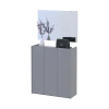 Botník se zrcadlem Doros Kassel Šedý 3 DTD 97×40×110 (42005509)