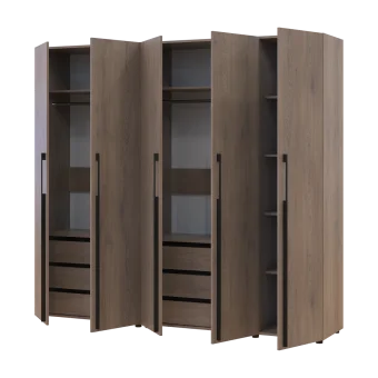 Kleiderschrank mit Schubladen Doros Kasper Cremona Cannolo 2+3 LTD 225 × 50 × 204 cm (42005549)