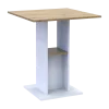 Jídelní stůl Doros Coud Bílý/Dub Artisan 70×70×74 (41510131)