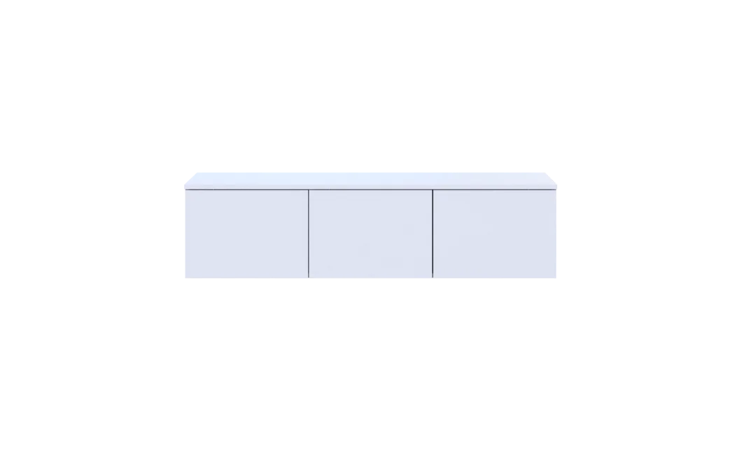 TV stolek Doros Levia Bílý 3 dveře 130x35x33 (41516288)