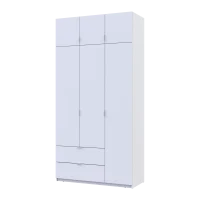 Šatní skříň Lukas Bílý/Bílý 3 dveře 120x50x240 (80737796)