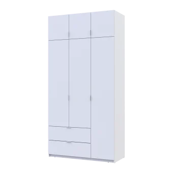Šatní skříň Lukas Bílý/Bílý 3 dveře 120x50x240 (80737796)