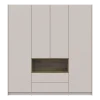Skříň na oblečení s nikou Doros Dale Kašmír/Dub Artisan 4 dveře 206 × 52 × 220 (80737727)