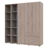 Set Doros Gelar se 2 regálů Dub Sonoma 3 dveře 192,6×49,5×203,4 (42005049)