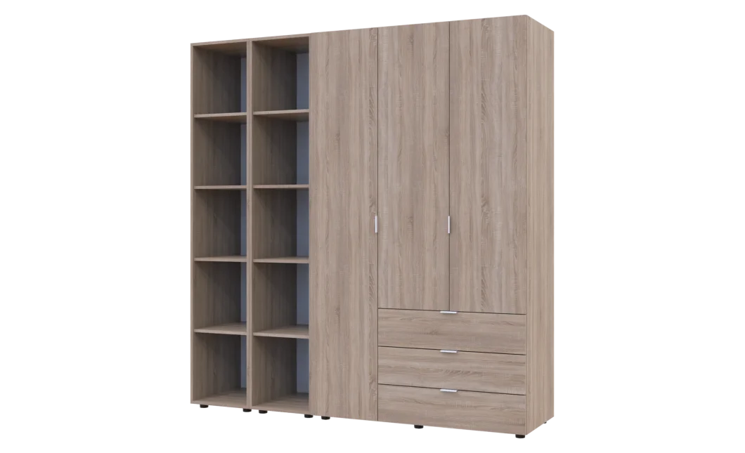 Set Doros Gelar se 2 regálů Dub Sonoma 3 dveře 192,6×49,5×203,4 (42005049)