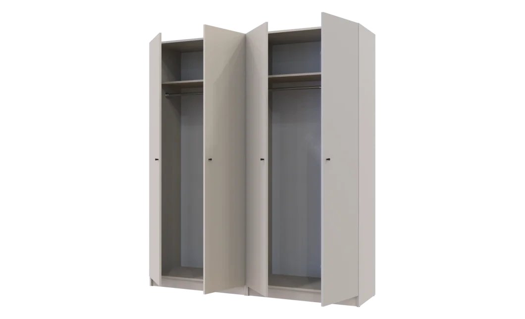 Skříň na oblečení Doros Promo Kašmír 2+2 dveře 180×48×204 (80737672)