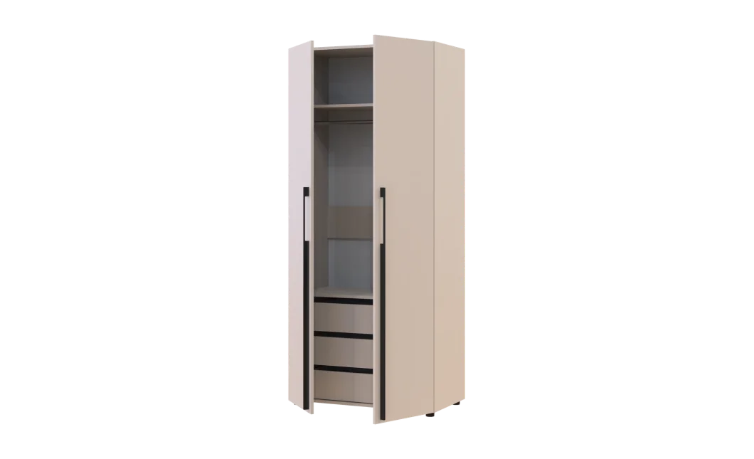 Kleiderschrank mit Schubladen Doros Kasper Kaschmir 2 LTD 90 × 50 × 204 cm (42005532)