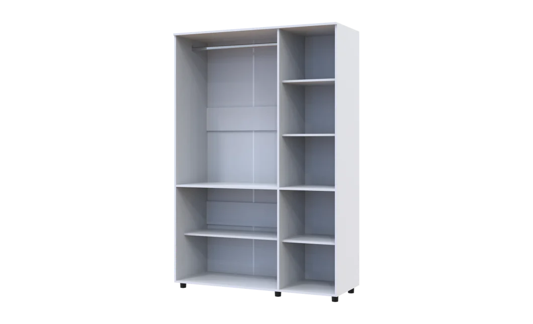 Skříň na oblečení Doros Thorn Bílá 3 DTD tyč 135x51.6x200 (44900483)