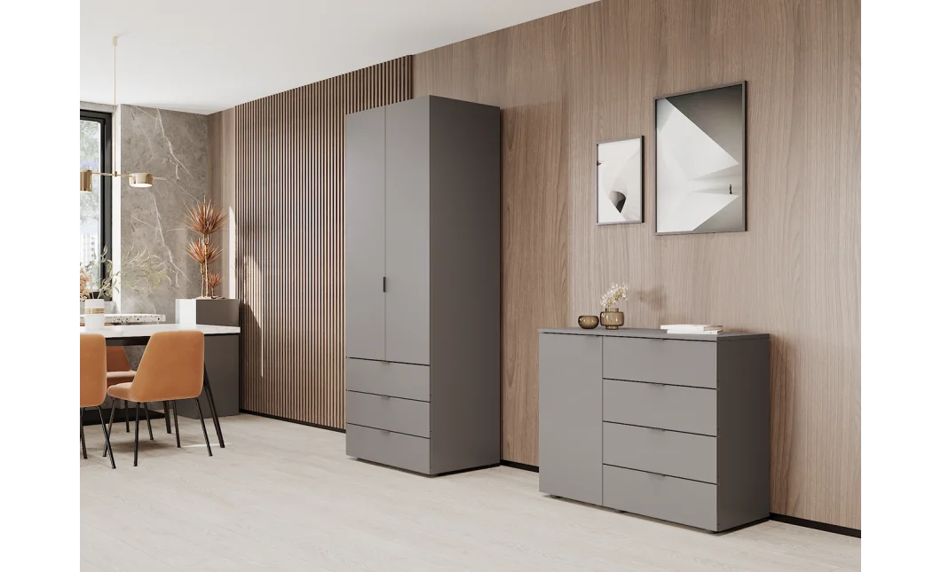 Šatní skříň na oblečení Doros Gelar Grafit 2 dveře 77,5×49,5×203,4 (80737023)