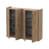 Botník se zrcadlem Doros Kassel Dub Evok 4 DTD 128×40×110 (42005501)