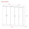 Sada Promo Šedá 2+3 dveře 225x48x204 (80737767)