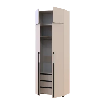 Kleiderschrank mit Schubladen und Aufsatzschrank Doros Kasper Kaschmir 2 LTD 90 × 50 × 245 cm (42005538)