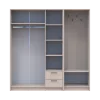 Šatní skříň Doros Rondi s věšákem a zrcadlem Kašmír 3 dvere 181x52x195 (42005401)