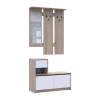 Předsíň Bela Dub Sonoma/Bílá 1 DTD / 1 zrcadlo 100×40×210 (44900410)