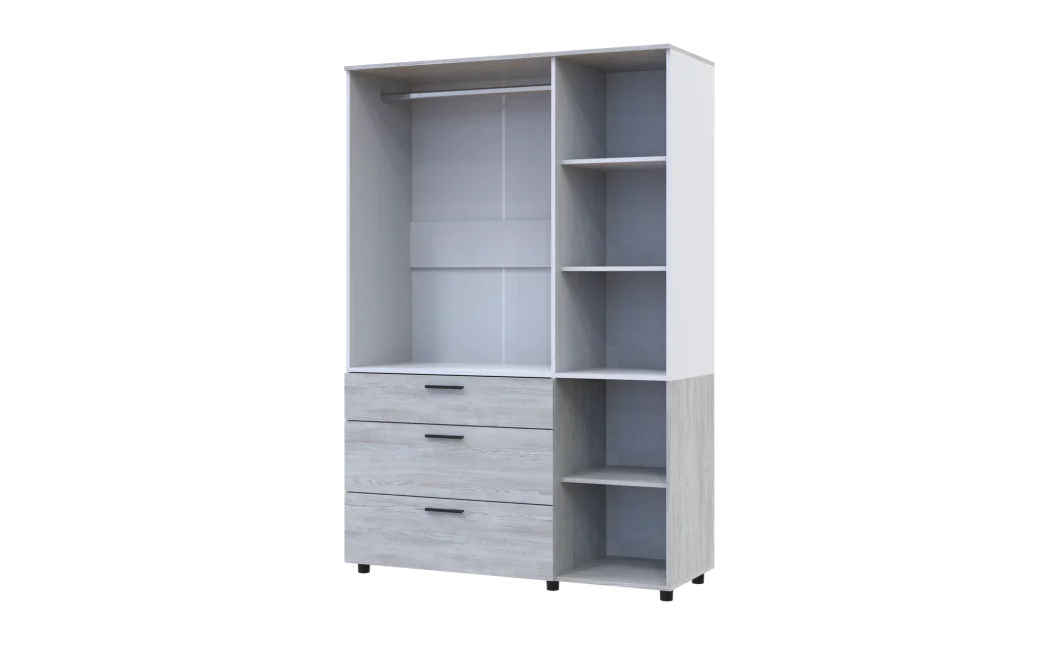 Skříň na oblečení Doros Thorn Borovice Natti/Bílá 3 DTD/3Š tyč 135х51.6х200 (44900509)