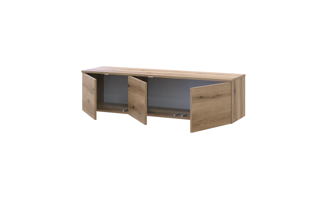 TV stolek Doros Levia Dub Evok 3 dveře 130x35x33 (41516290)
