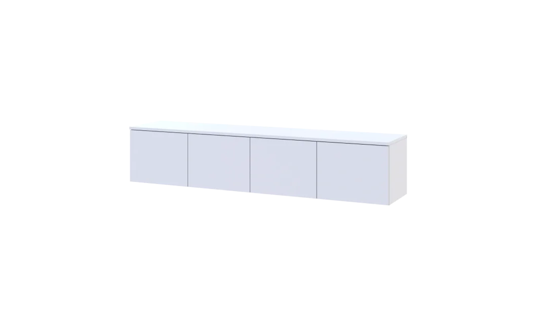 TV stolek Doros Levia Bílý 4 dveře 160x35x33 (41516091)
