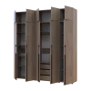 Kleiderschrank mit Schubladen, Regalen und Aufsatzschrank Doros Kasper Cremona Cannolo 2+3 LTD 225 × 50 × 245 cm (42005557)