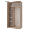 Šatní skříň Doros City Light Dub Sonoma 2 DTD 120×60×225 (42002010)