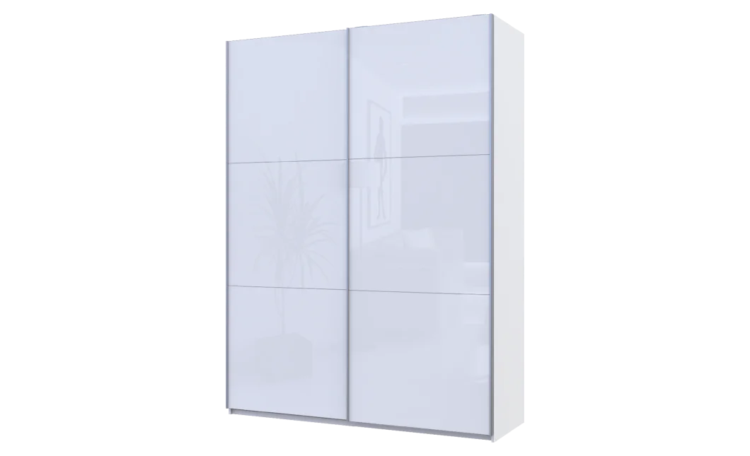 Skříň s posuvnými dveřmi Doros G-Caiser Bílá 2 Sklo / 3 části 180x60x240 (42005017)