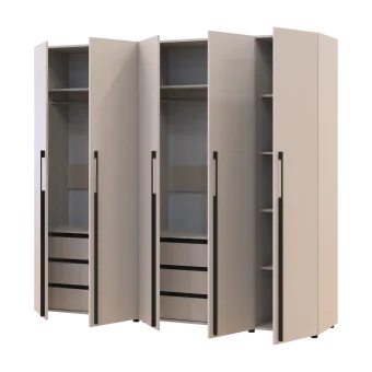 Kleiderschrank mit Schubladen Doros Kasper Kaschmir 2+3 LTD 225 × 50 × 204 cm (42005548)
