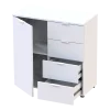 Komoda Doros Ron 1 1 dveře 4 zásuvky Bílý 80 × 38 × 81 (41516005)
