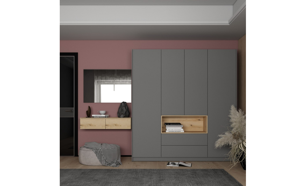 Toaletní stolek Doros Levia Dub Evok 2 zásuvky 100x32x22 (41516095)