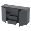 Komoda Doros Ron 5 Grafit 2 dveře 4 zásuvky 140 × 38 × 81 (44900235)