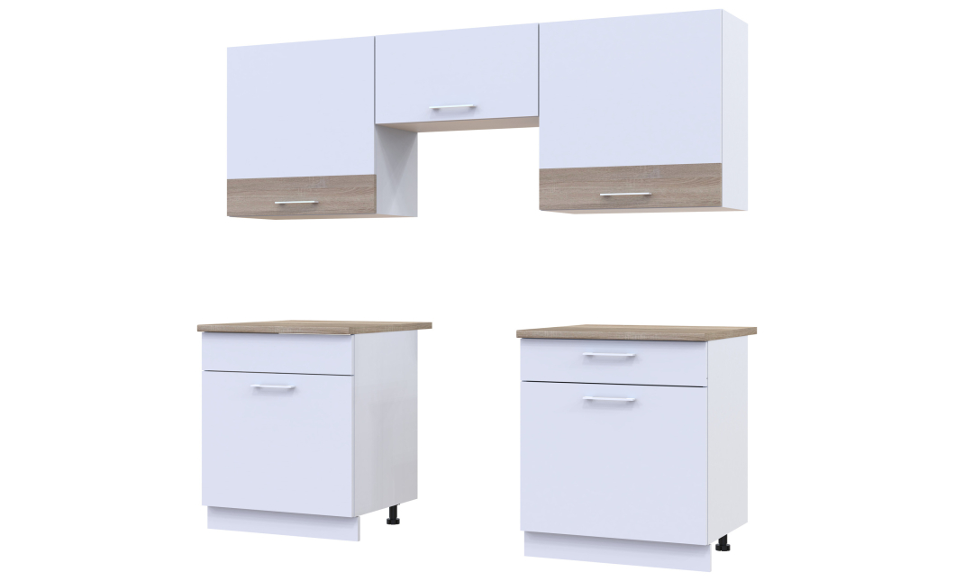 Kuchyně Lea Doros 1,8 m Bílá/Dub Sonoma DTD 180×60×250 (81000010)