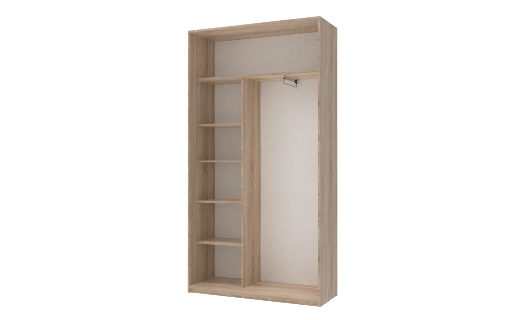 Šatní skříň Doros City Light Dub Sonoma 2 zrcadla 120×45×225 (44900068)
