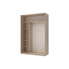 Šatní skříň Doros City Light Dub Sonoma 1 DTD / 1 zrcadlo 150×60×225 (42002039)