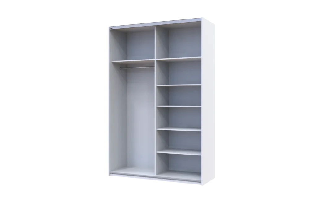 Skříň s posuvnými dveřmi Doros G-Caiser Bílá Grafit 2 DTD / 3 části 160x60x240 (42005087)