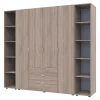 Set Doros Gelar se 2 regálů Dub Sonoma 4 dveře 231,4×49,5×203,4 (42005050)