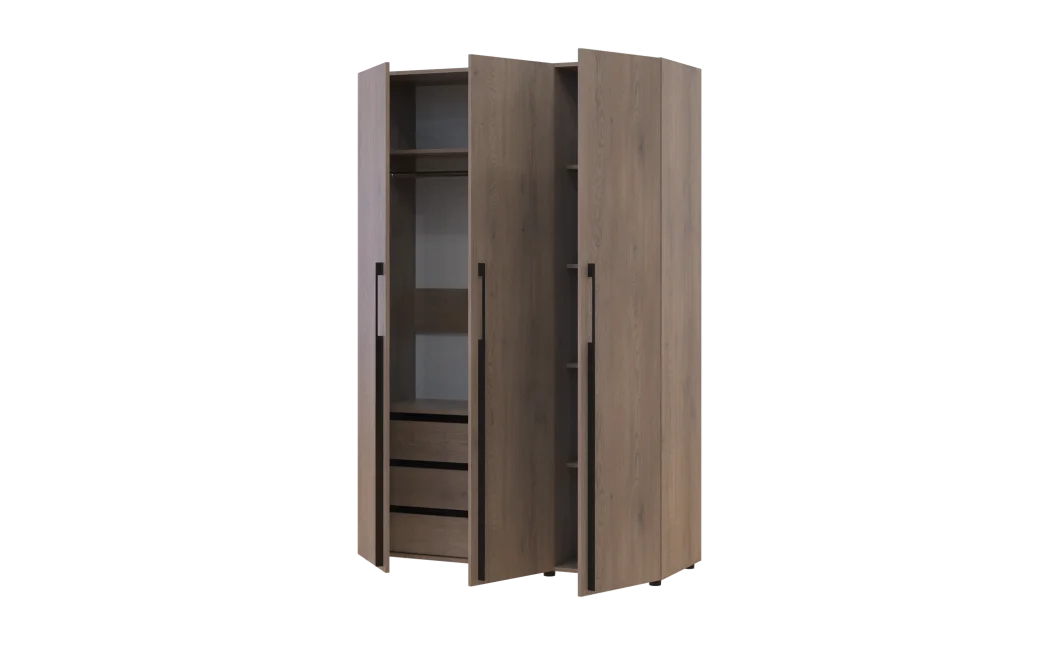 Kleiderschrank mit Schubladen Doros Kasper Cremona Cannolo 3 LTD 135 × 50 × 204 cm (42005560)