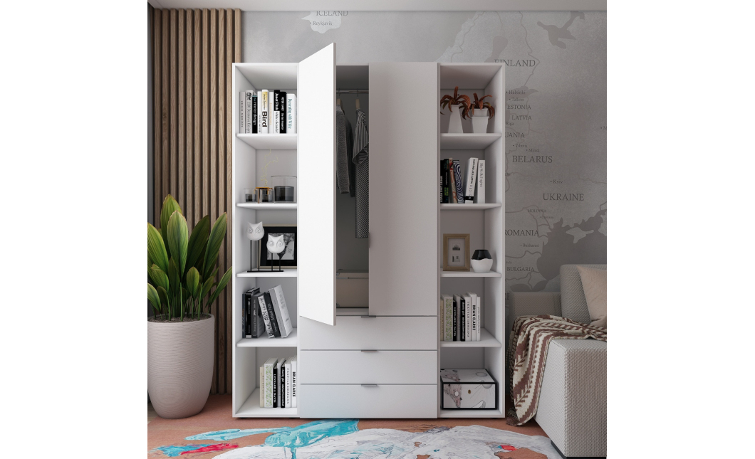 Set Doros Gelar se 2 regálů Bílý 2 dveře 153,9×49,5×203,4 (42005030)