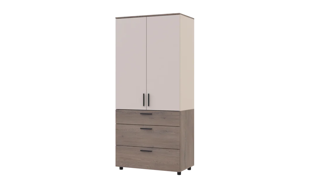 Skříň na oblečení Doros Thorn Cremona Cannolo/Kašmír 2 DTD/3Š tyč 90х51.6х200 (44900453)